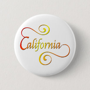 California Typography Art Ronde Button 5,7 Cm