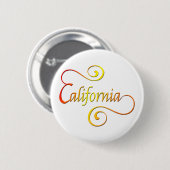 California Typography Art Ronde Button 5,7 Cm (Voorkant /achterkant)