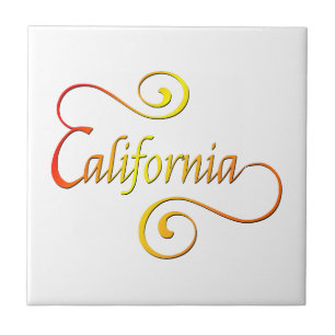 California Typography Art Tegeltje