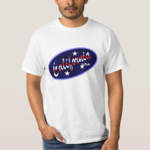 California USA vlag kleuren t-shirt