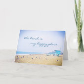 California Vacation Beach is mijn Happy Place Scri Kaart (Voorkant)