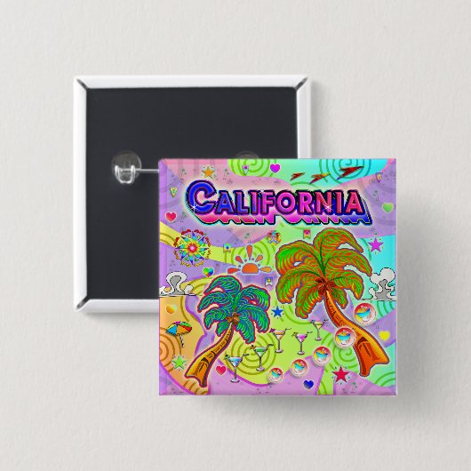California Vacation Target Button (Voorkant /achterkant)