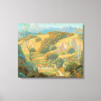 California Valley Boerderij Maurice Braun Fine Art Canvas Afdruk