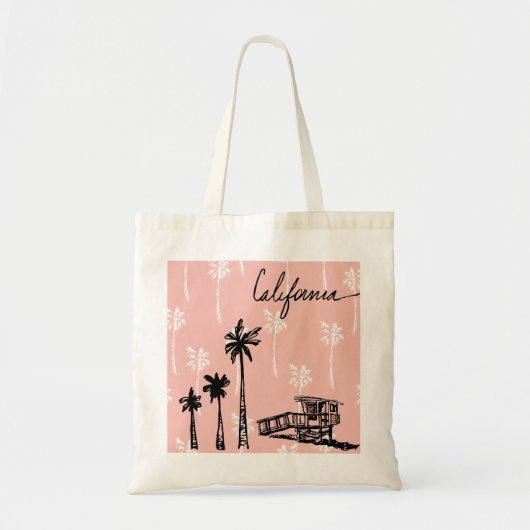 california vibes canvas tas (snoep roze) V2 (Voorkant)