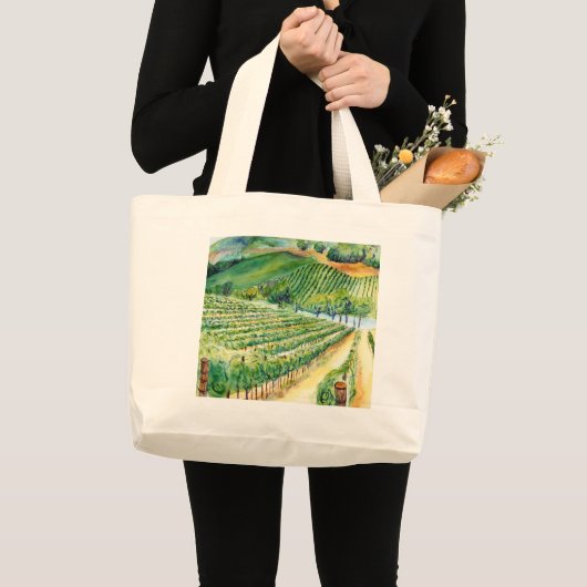 California Vineyard Bag Grote Tote Bag (Voorkant (product))
