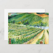 California Vineyard Invitation Kaart (Voorkant / Achterkant)