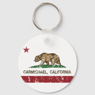 california vlag carmichael noodlottig sleutelhanger