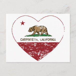 california vlag carpinteria hart noodlottig briefkaart