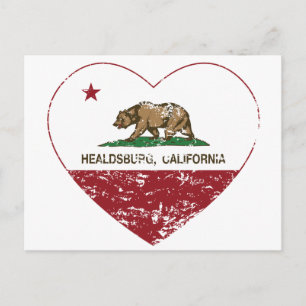 california vlag genedsburg hart in nood briefkaart