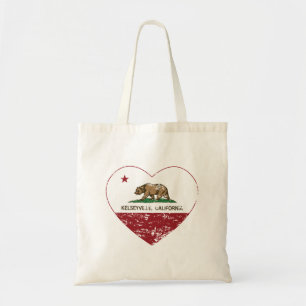 california vlag kelseyville hart in nood tote bag