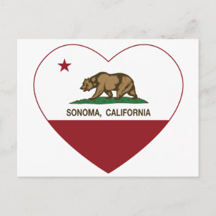 california vlag sonoma hart briefkaart