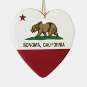 california vlag sonoma hart keramisch ornament (Rechts)