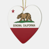 california vlag sonoma hart keramisch ornament (Links)