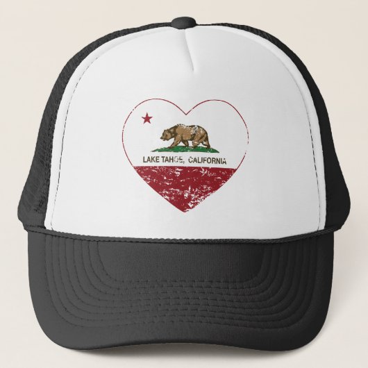 california vlag tahoe - hart bij lam trucker pet (Voorkant)
