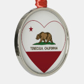 california vlag temecula hart metalen ornament (Rechts)
