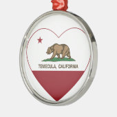 california vlag temecula hart metalen ornament (Links)