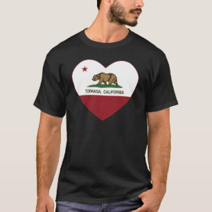 california vlag topanga hart t-shirt