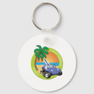 California Volks Dune Buggy met Palms Sleutelhanger