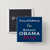 CALIFORNIA voor OBAMA 2012 Campaign Button (Voorkant /achterkant)