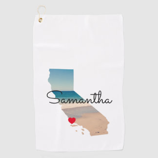 California Vorm Hart Foto Golfhanddoek