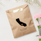 California Wedding Favor Treat Sacks, Sacs Cadeaux (Scellé)
