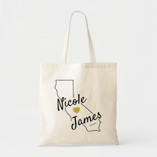 California Wedding Welcome Weekend Canvas tas