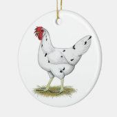 California White Hen Keramisch Ornament (Links)