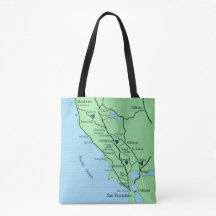 California Wine Country Map Tas