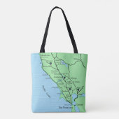 California Wine Country Map Tas (Achterkant)