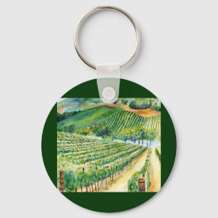 California Wine Vineryard Art Sleutelhangers