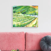 California Winery Vineyard Painting Canvas Print (Insitu (Woonkamer))