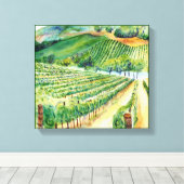 California Winery Vineyard Painting Canvas Print (Insitu (Houten vloer))