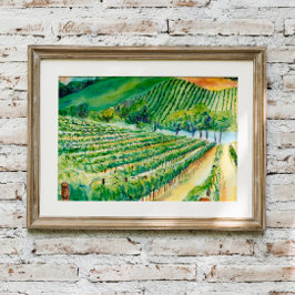 California Winery Vineyard Poster Art Print
