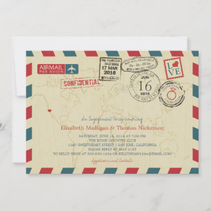California World Traveller Airmail Engagement Part Kaart