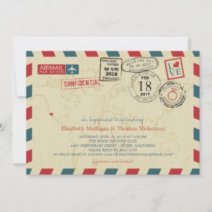 California World Traveller Airmail Engagement Part Kaart