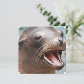 California Zee Lion Invitations Kaart (Staand voorkant)