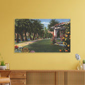 CaliforniaA Palm Shaded Walk Canvas Afdruk (Insitu (Woonkamer))