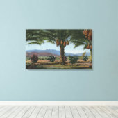 CaliforniaDates Groeiend in de Coachella Canvas Afdruk (Insitu (Houten vloer))