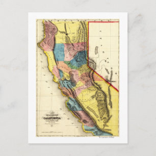 CaliforniaPanoramic Map Briefkaart