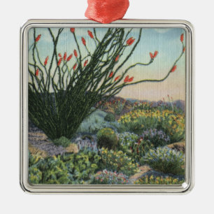 CaliforniaView of Cacti in Bloom Metalen Ornament