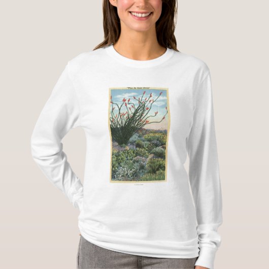 CaliforniaView of Cacti in Bloom T-shirt (Voorkant)