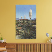 CaliforniaYucca Cacti in Bloom in woestijn Canvas Afdruk (Insitu (Woonkamer))