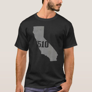 Californië 510 Netnummer Richmond Oakland State MA T-shirt