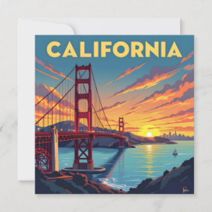 Californië Aandenken De Golden Gate Bridge Blanc Feestdagenkaart