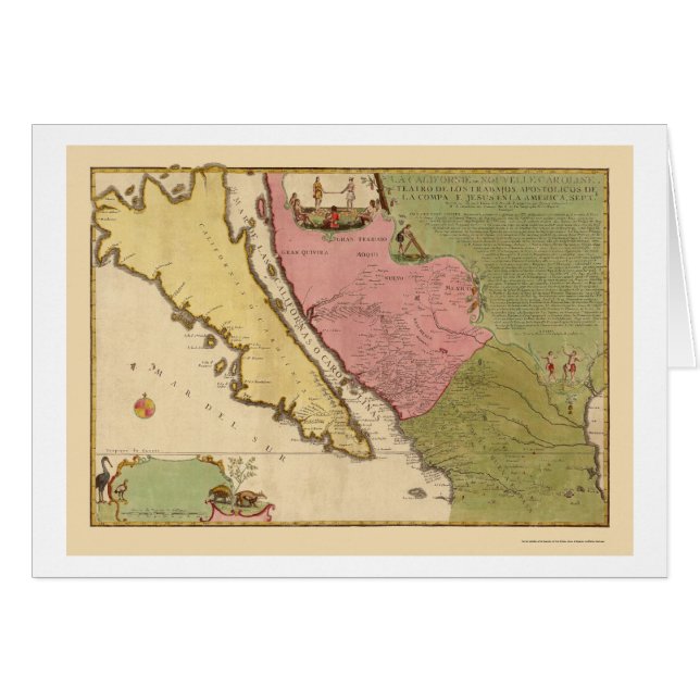 Californië als eiland door N. de Fer 1720 (Voorkant Horizontaal)