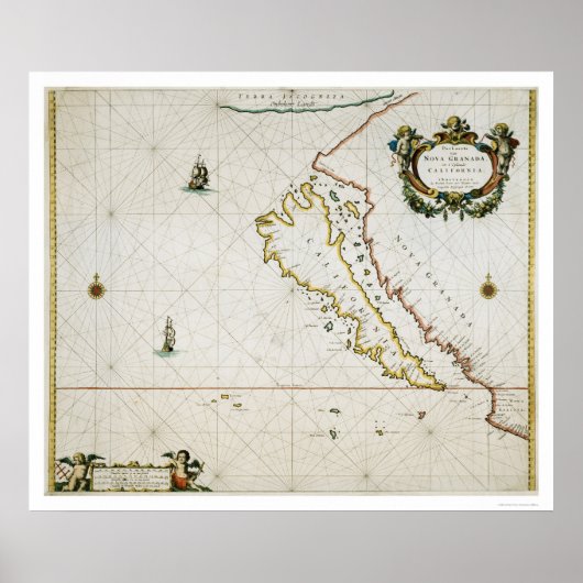 Californië als eiland poster (Voorkant)