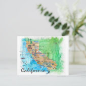 Californie avec carte touristique (Debout devant)