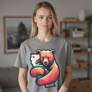 Californië Beer Knuffel Grizzly Graphic T-shirt