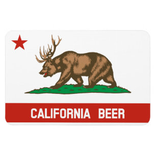 Californië Beer State Flag Beer Deer Flexi Magnet Magneet