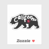 Californië-Beer Sticker (Vel)
